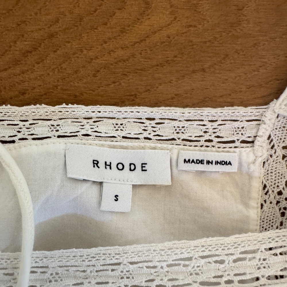 RHODE White Lace-Trimmed Top - Picture 3 of 5